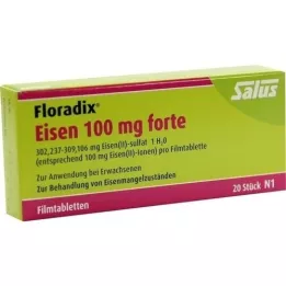 FLORADIX Fer 100 mg forte comprimés pelliculés, 20 comprimés
