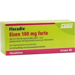 FLORADIX Fer 100 mg forte comprimés pelliculés, 50 pc