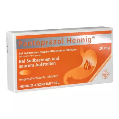 Pantoprazole Hennig b.Heartburn 20 mg comprimés gastro-résistants, 7 pc
