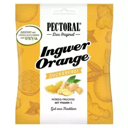 PECTORAL Bonbons au gingembre et à lorange sans sucre, 60 g