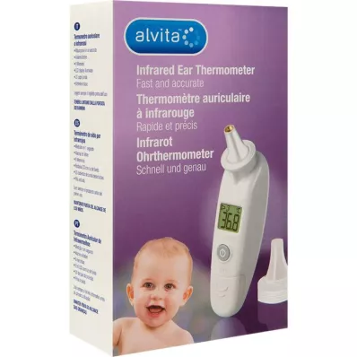 ALVITA Thermomètre auriculaire infrarouge, 1 pc