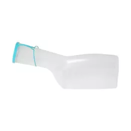 URINFLASCHE plastique pour hommes avec couvercle, 1 pc
