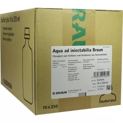 AQUA AD injectabilia Ecoflac Plus, flacon de perfusion, 10X250 ml