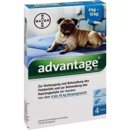 ADVANTAGE 100 Solution pour chiens 4-10 kg, 4 pces