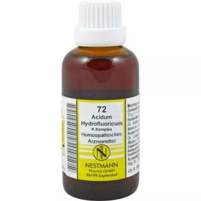 ACIDUM HYDROFLUORICUM Complexe K n° 72 Dilution, 50 ml