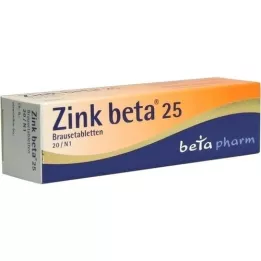 ZINK BETA 25 comprimés effervescents, 20 pces