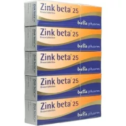ZINK BETA 25 comprimés effervescents, 100 pc