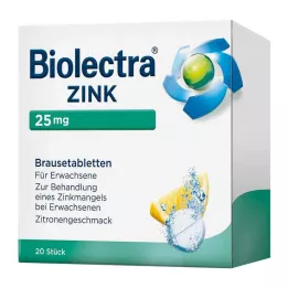 BIOLECTRA Comprimés effervescents de zinc, 20 pc