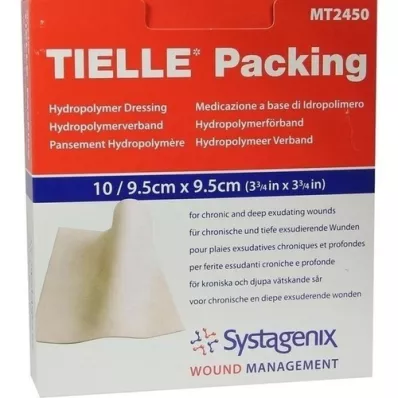 TIELLE Packing Hydropolymer-Verb.9,5x9,5 cm stérile, 10 pces