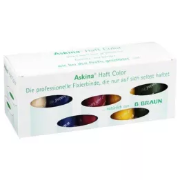 ASKINA Bandes adhésives Color, boîte dassortiment, 10 pces