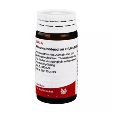 Rhus toxicodendron E foliis D 30 globules, 20 g Rhus toxicodendron E foliis D 30 globules, 20 g