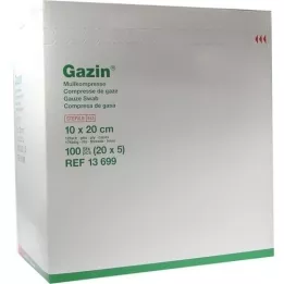 GAZIN Compresse de gaze 10x20 cm, stérile, 12 plis, 20X5 pcs