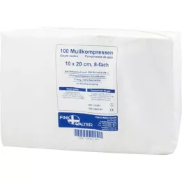 MULLKOMPRESSEN 10x20 cm non stérile 8 fois, 100 pces