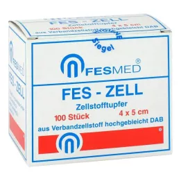 ZELLSTOFFTUPFER FES ZELL 4x5 cm blanchi, 100 pcs