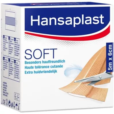 HANSAPLAST Rouleau de pansements Soft 6 cmx5 m, 1 pc