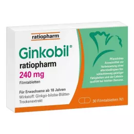 GINKOBIL-ratiopharm 240 mg comprimés pelliculés, 30 pc