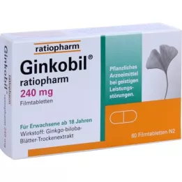 GINKOBIL-ratiopharm 240 mg comprimés pelliculés, 60 pc