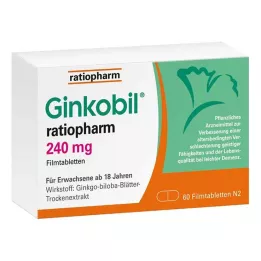GINKOBIL-ratiopharm 240 mg comprimés pelliculés, 60 pc