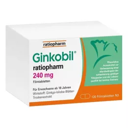 GINKOBIL-ratiopharm 240 mg comprimés pelliculés, 120 pc
