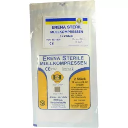 ERENA Compresse de gaze 10x20 cm stérile 8 plis, 5X2 pces