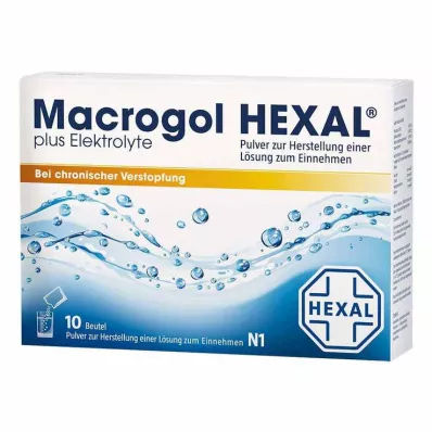 Macrogol HEXAL plus poudre délectrolytes, 10 pc