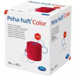 PEHA-HAFT Bande de fixation Color sans latex 10 cmx20 m rouge, 1 pc