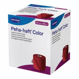 PEHA-HAFT Bande de fixation Color sans latex 10 cmx20 m rouge, 1 pc
