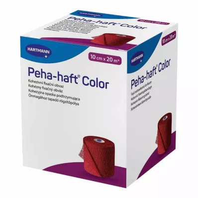 Peha Haft Bandage de fixation Color latex f.10 cm x 20 m rouge, 1 pièce