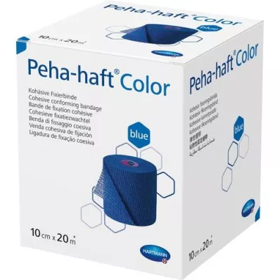 PEHA-HAFT Bande de fixation Color sans latex 10 cmx20 m bleu, 1 pc