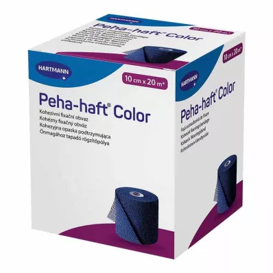 Peha Haft Bandage de fixation Color latex f.10 cm x 20 m bleu, 1 pièce