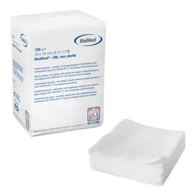 MULLKOMPRESSEN 10x10 cm non stérile 8 fois, 100 pces
