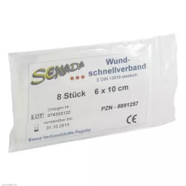 SENADA Pansement rapide 6x10 cm, 8 pces