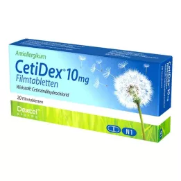 CETIDEX 10 mg Comprimés pelliculés, 20 pces