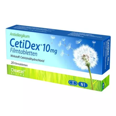 Comprimés pelliculés CetiDex 10 mg, 20 pc Comprimés pelliculés CetiDex 10 mg, 20 pc