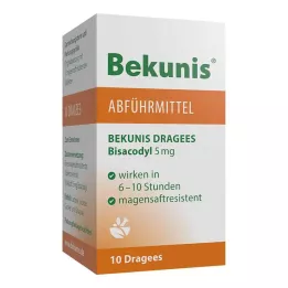 BEKUNIS Dragées Bisacodyl 5 mg comprimés gastro-résistants, 10 comprimés