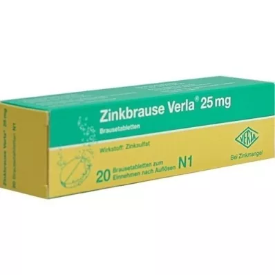 ZINKBRAUSE Verla 25 mg comprimés effervescents, 20 pc