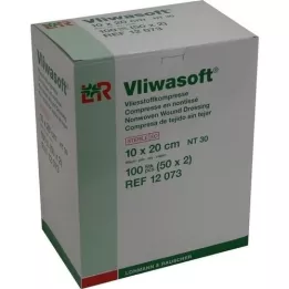 VLIWASOFT Compresses non tissées 10x20 cm stériles 6l, 50X2 pces