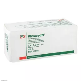 VLIWASOFT Compresses non tissées 7,5x7,5 cm non stériles 6l, 100 pces