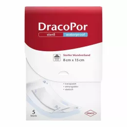 DRACOPOR Pansement waterproof 8x15 cm stérile, 5 pces