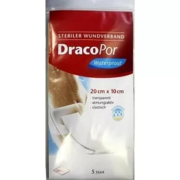 DRACOPOR Pansement waterproof 10x20 cm stérile, 5 pces