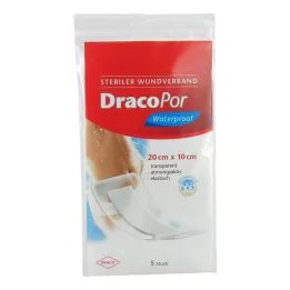 DRACOPOR Pansement waterproof 10x20 cm stérile, 5 pces