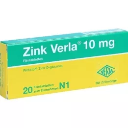 ZINK VERLA 10 mg Comprimés pelliculés, 20 pces