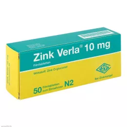 ZINK VERLA 10 mg Comprimés pelliculés, 50 pc