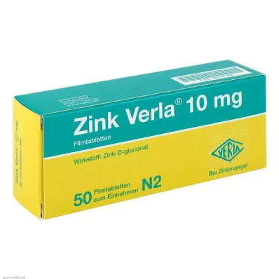 Zinc Verla® 10 mg comprimés pelliculés, 50 pc