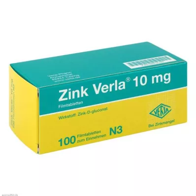 Zinc Verla® 10 mg comprimés pelliculés, 100 pc