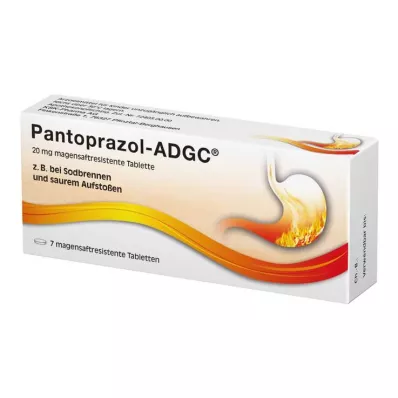 Pantoprazole ADGC 20 mg comprimés enrobés entériques, 7 pc Pantoprazole ADGC 20 mg comprimés enrobés entériques, 7 pc