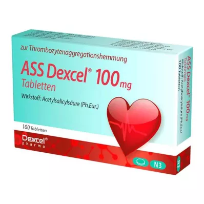 ASS Dexcel 100 mg comprimés, 100 pc