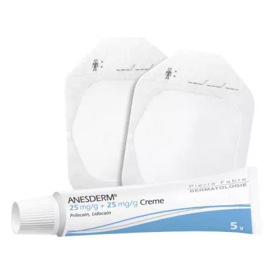 ANESDERM 25 mg/g + 25 mg/g crème + patch, 5 g