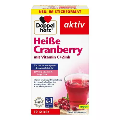 DOPPELHERZ Granulés de cranberry chaude avec vitamine C et zinc, 10 pcs