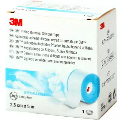 Pansement 3M enduit de silicone Rouleau de 2,5 cmx5 m, 1 pc Pansement 3M enduit de silicone Rouleau de 2,5 cmx5 m, 1 pc